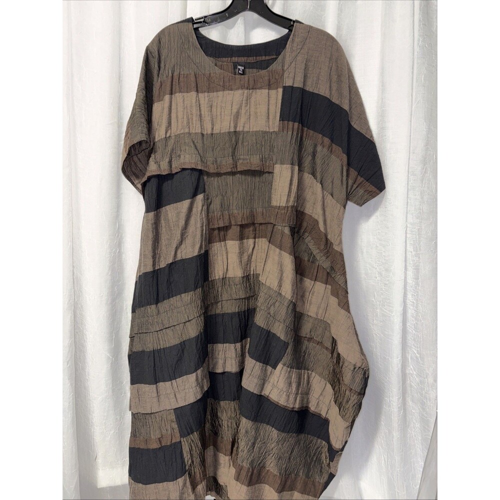 Dress To Kill Jane Mohr Womens Dress  Abstract Oversized Grid Lagenlook One Size